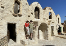 Ann and Jon Holmquist at Tatouine, Tunisia